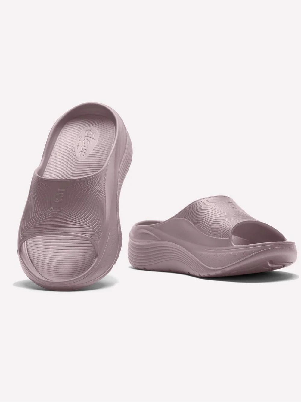 Clove Aura Slide Platform Recovery Sandals Mauve Purple Women’s